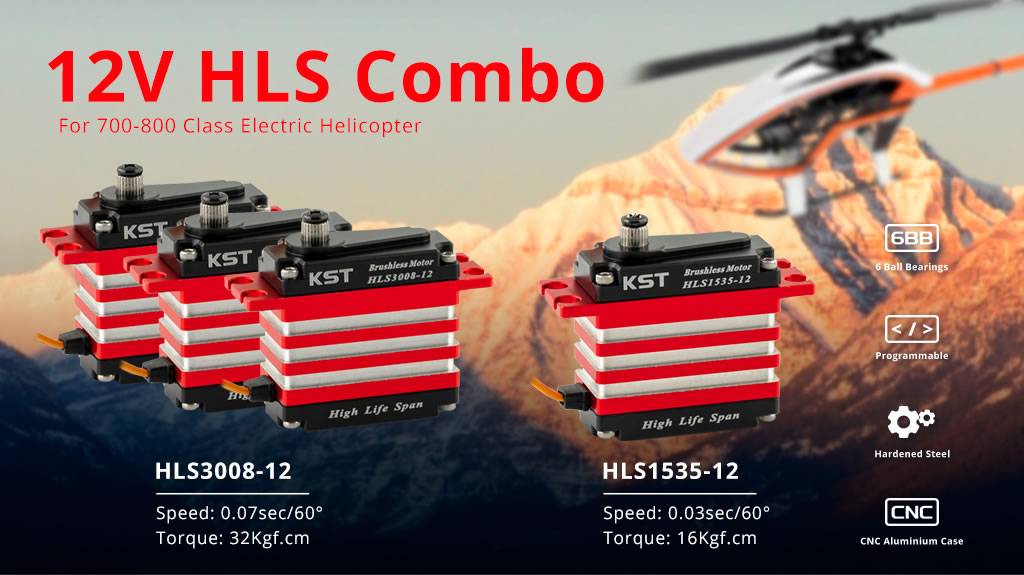 KST 12V HLS Brushless Servo Combo Set