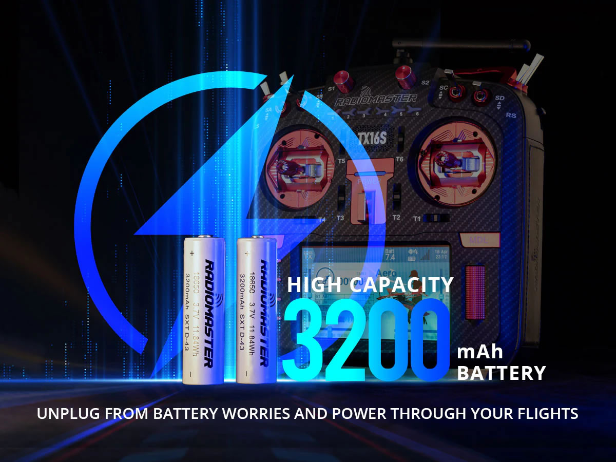 RadioMaster 18650 3200mAh 3.7V Li-Ion Battery (2 pack)